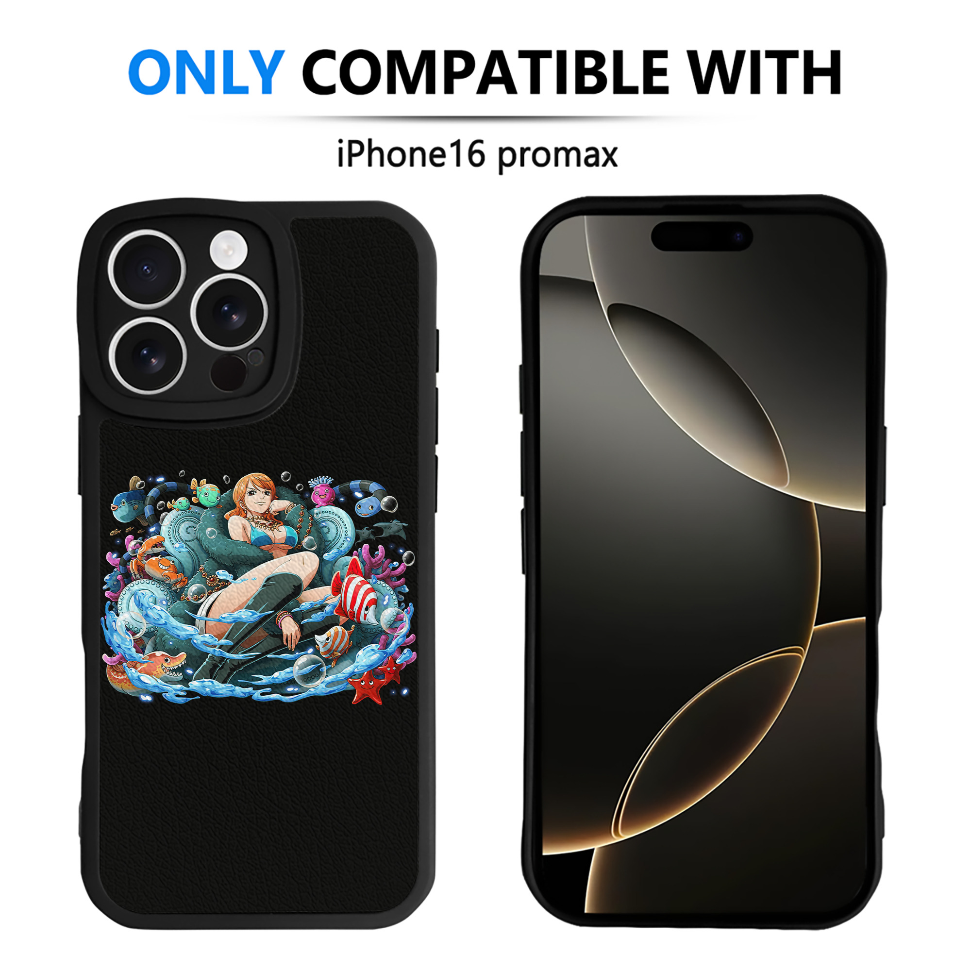 ワンピース ナミ ONE PIECE Nami 【iPhone 16シリーズ対応】シリコンスマホケース（レザー調） 材質：シリコン